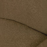 Sheepskin Upholstered Desk Chair (Smoked Oak Brown Bouclé) – Modern Home Office Swivel Chair - Marcel Olsen