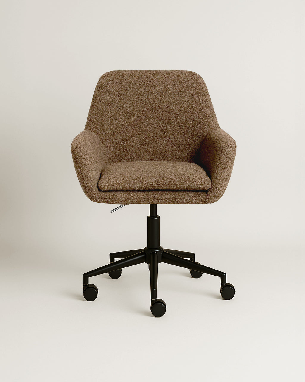 Sheepskin Upholstered Desk Chair (Smoked Oak Brown Bouclé) – Outlet - Marcel Olsen