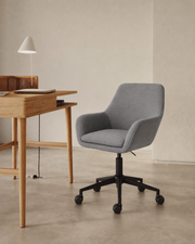 Schapenvacht gestoffeerde bureaustoel (Oat Bouclé) – Outlet