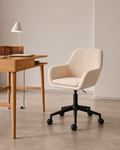Sheepskin Upholstered Desk Chair (Sahara Beige Bouclé) – Outlet - Marcel Olsen