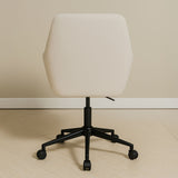 Sheepskin Upholstered Desk Chair (Sahara Beige Bouclé) – Modern Home Office Swivel Chair - Marcel Olsen