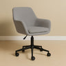 Sheepskin Upholstered Desk Chair (Troender Grey Bouclé) – Modern Home Office Swivel Chair - Marcel Olsen