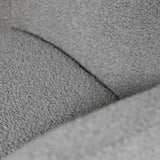 Sheepskin Upholstered Desk Chair (Troender Grey Bouclé) – Modern Home Office Swivel Chair - Marcel Olsen