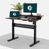 Electric Standing Desk (Walnut, 120cm) | Two Tier, Sit-Stand Desk Electric Standing Desk    - Jacob Bek