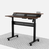 Electric Standing Desk (Walnut, 120cm) | Two Tier, Sit-Stand Desk Electric Standing Desk    - Jacob Bek