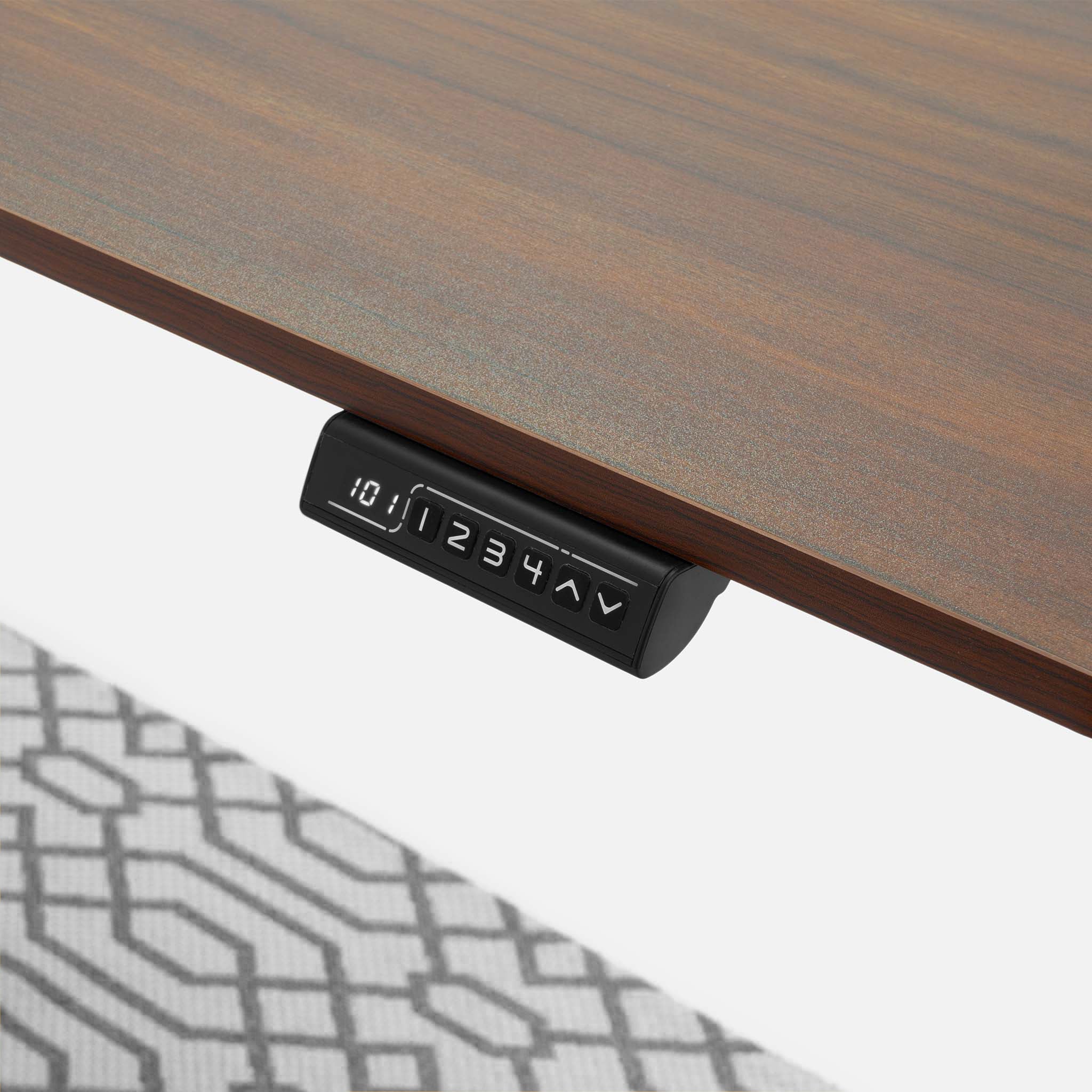 Electric Standing Desk (Walnut, 120cm) | Two Tier, Sit-Stand Desk Electric Standing Desk    - Jacob Bek