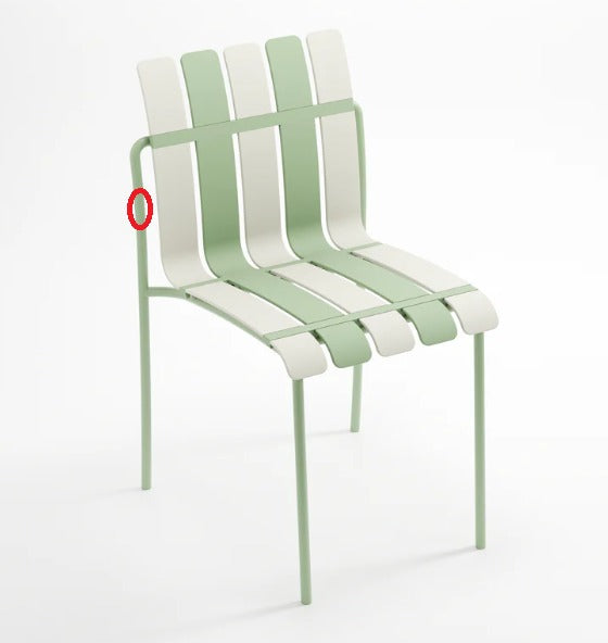 Ondara Outdoor Chairs – Set of 2 (Sage Green & White) – Imperfect (Minor Cosmetic Mark on ONE chair) - Marcel Olsen