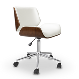 Silla de Oficina Danesa Ergonómica (Blanca, Alas) | Silla de Escritorio Escandinava