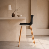 Casco Scandinavian Bar Stools – Set of 4 (Jet Black / Arctic White) – Outlet Outlet Products - Marcel Olsen