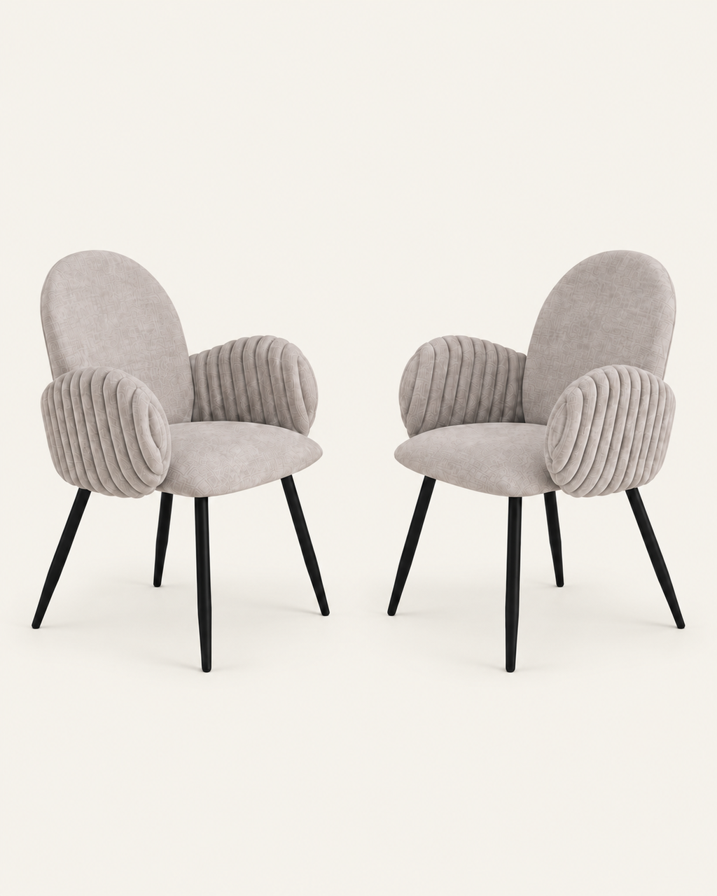 Nubbi Upholstered Dining Chairs – Set of 2 (Soft Cloud) – Outlet