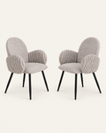 Nubbi Upholstered Dining Chairs – Set of 2 (Soft Cloud) – Outlet