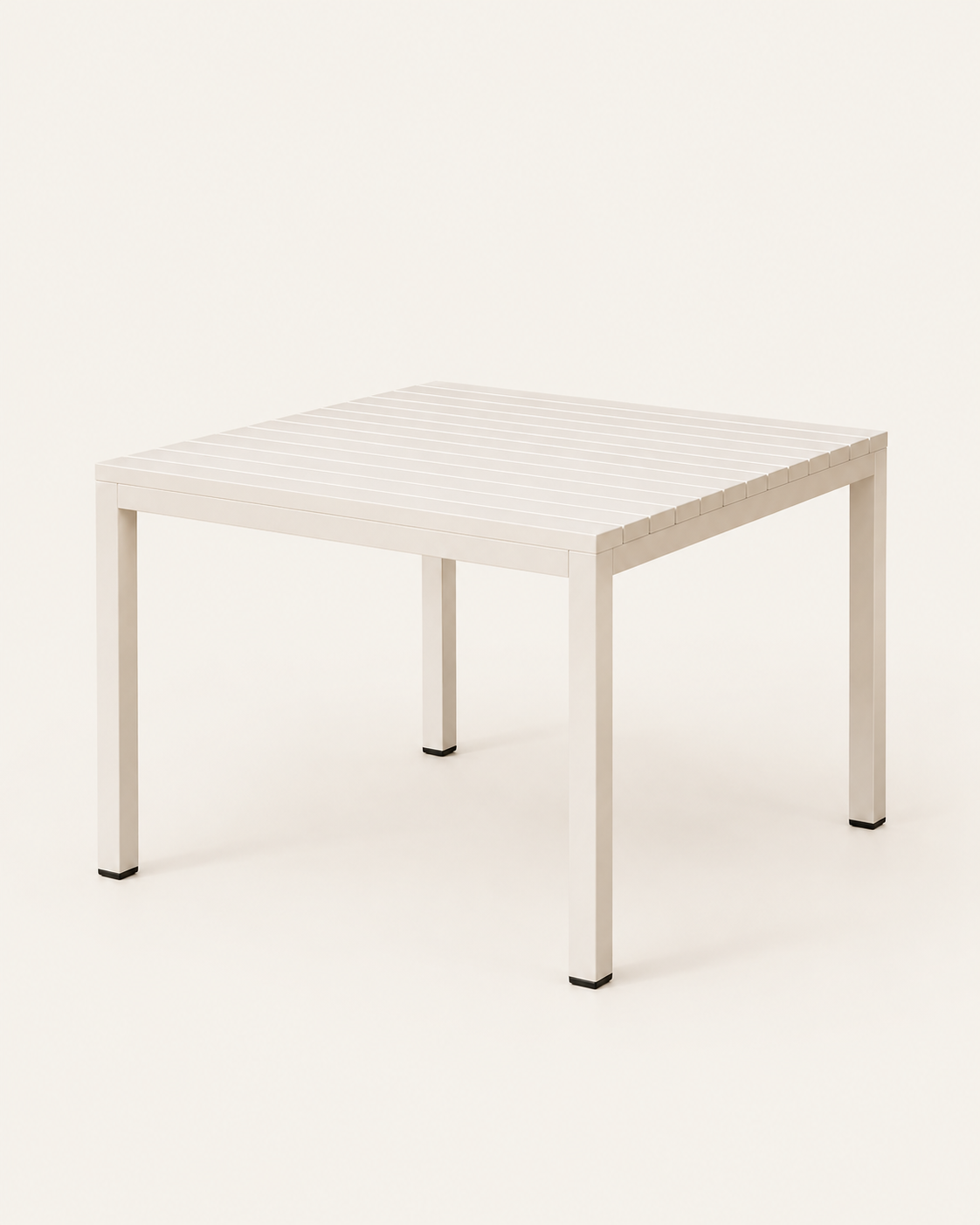 Ondara Square Garden Table, White – 80 × 80 cm – Outlet