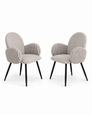 Sillas de comedor tapizadas Nubbi – Conjunto de 2 (Soft Cloud) – Outlet