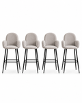 Sgabelli da bar imbottiti Nubbi – 61 cm, set da 4 (Soft Cloud) su sfondo bianco