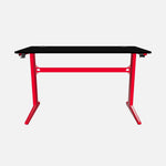 Core 120 Gaming Desk | LEDs, Headphone & Drink Mounts (Carbon Fibre Red, 120cm) Gaming Desk - Marcel Olsen