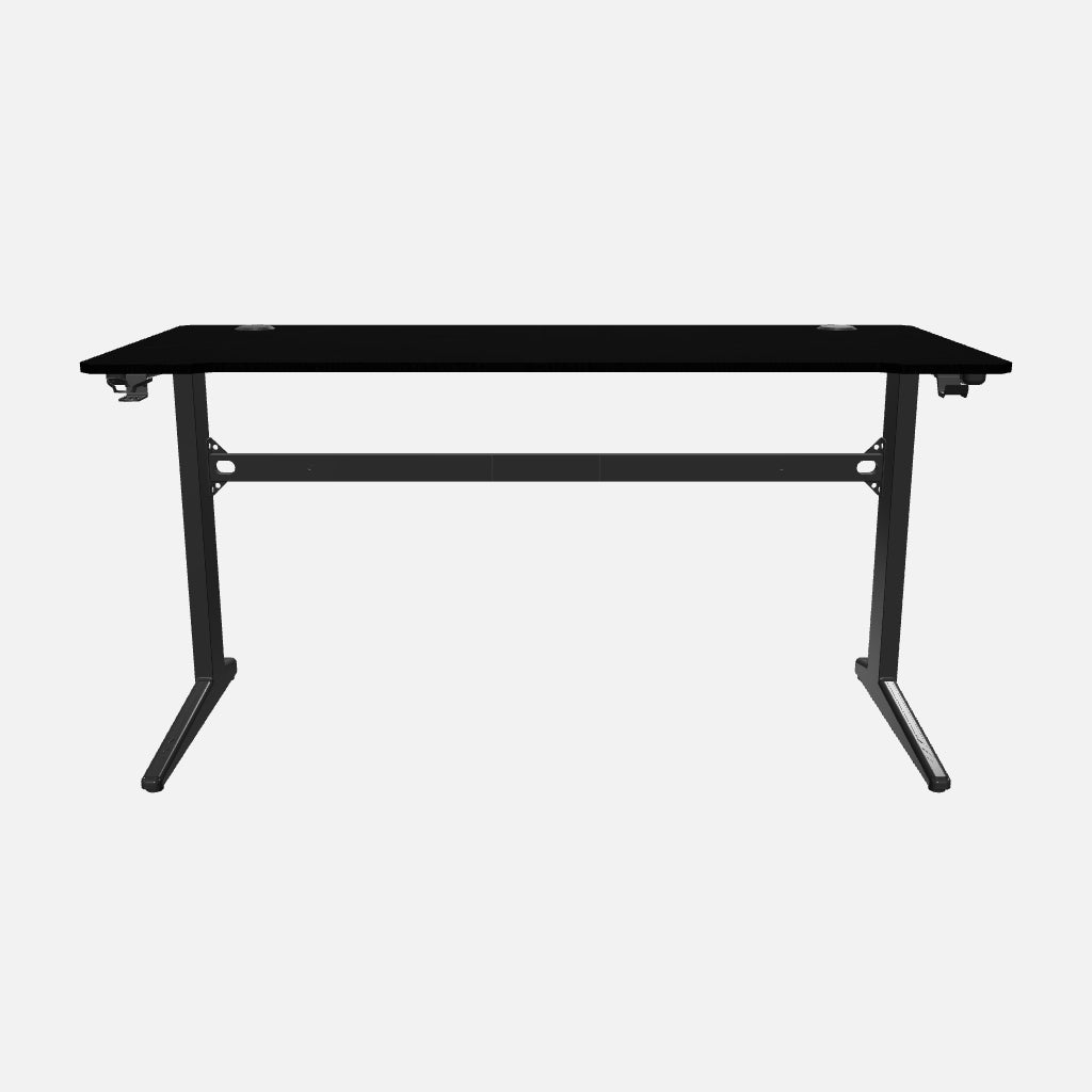 Core 140 Gaming Desk | LEDs, Headphone & Drink Mounts (Carbon Fibre Black, 140cm) - Outlet Gaming Desk - Marcel Olsen