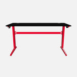 Core 140 Gaming Desk | LEDs, Headphone & Drink Mounts (Carbon Fibre Red, 140cm) Gaming Desk - Marcel Olsen