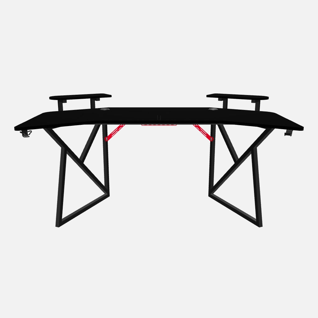Pro 180 Gaming Desk Corner | Headphone & Drink Mounts (Carbon Fibre Black, 180cm) - Outlet Gaming Desk - Marcel Olsen