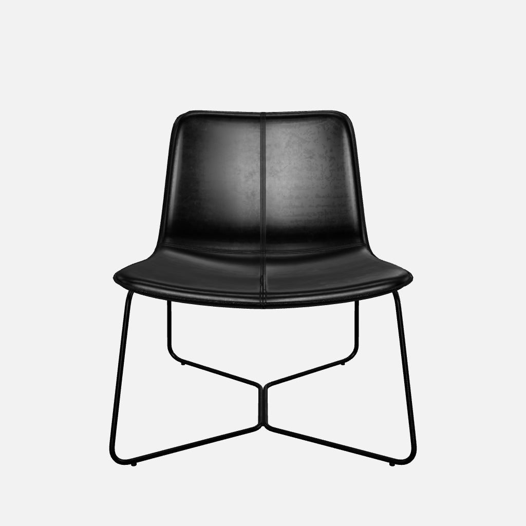 Bergondo Cocoon Accent Chair (Shadow Slate Black) – Mid-century Modern Coconut Style Lounge Chair - Marcel Olsen