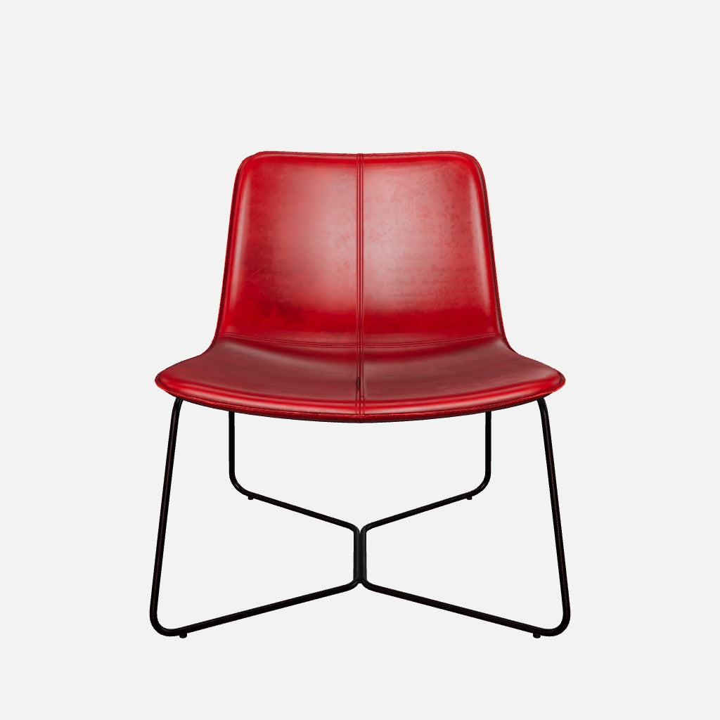 Bergondo Cocoon Accent Chair (London Brick Red ) – Mid-century Modern Coconut Style Lounge Chair - Marcel Olsen