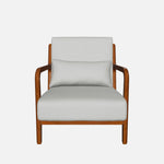 Lubian Mid-century Upholstered Armchair (Jaspe Grey Fabric) – Scandinavian Style Lounge Chair - Marcel Olsen