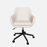 Sheepskin Upholstered Desk Chair (Sahara Beige Bouclé) – Modern Home Office Swivel Chair - Marcel Olsen
