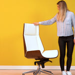 Ergonomic Danish Office Chair (White, High) | Scandinavian Desk Chair Office Chair - Marcel Olsen