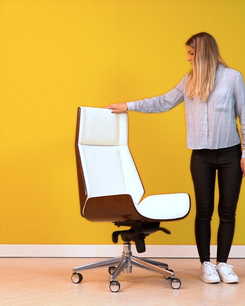 Ergonomic Danish Office Chair (White, High) | Scandinavian Desk Chair Office Chair - Jacob Bek