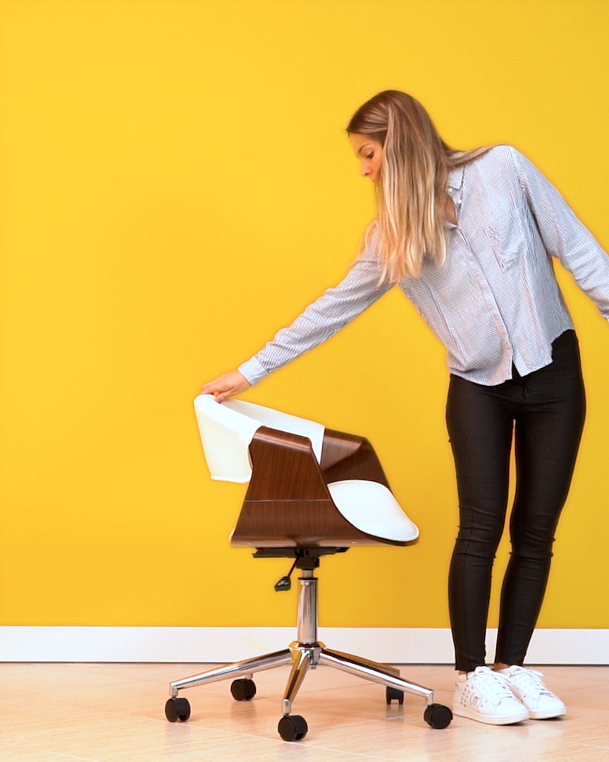 Ergonomic Danish Office Chair (White, Curve) - Outlet Office Chair - Marcel Olsen