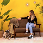 Sarria Mid-century Upholstered Sofa (Tierra Brown Fabric) – Scandinavian Style 2 Seater Sofa - Marcel Olsen