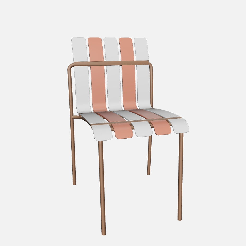 Ondara Outdoor Chairs – Set of 4 (Nude Beige & White) – Outlet - Marcel Olsen