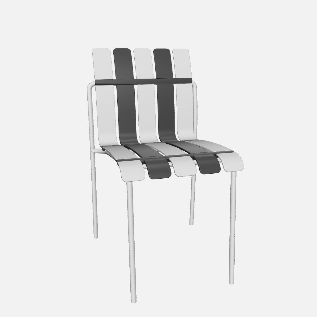 Ondara Outdoor Chairs – Set of 4 (Zebra Black & White) – Outlet - Marcel Olsen
