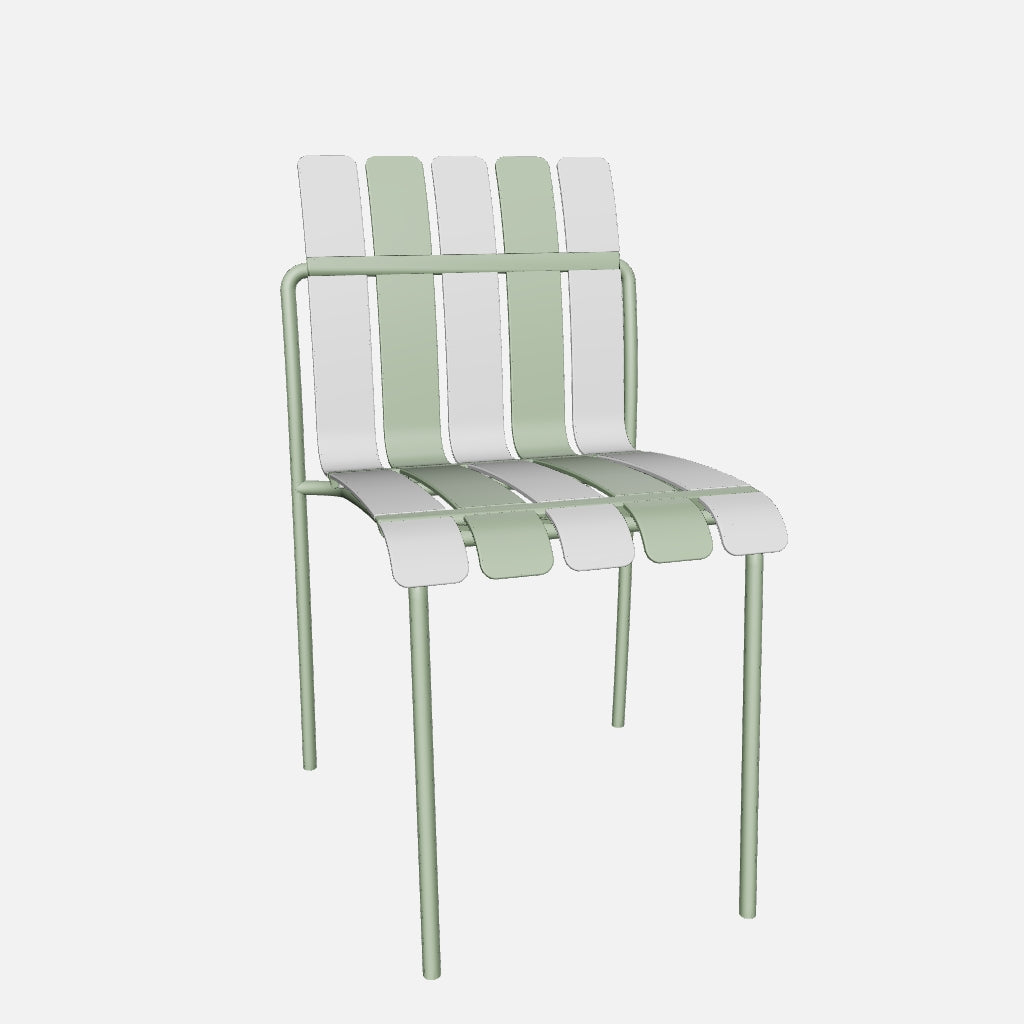 Ondara Outdoor Chairs – Set of 2 (Sage Green & White) – Imperfect (Minor Cosmetic Mark on ONE chair) - Marcel Olsen