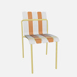 Ondara Outdoor Chair (Citrus Orange, Yellow & White) – Modern Boho Patio Chair - Marcel Olsen