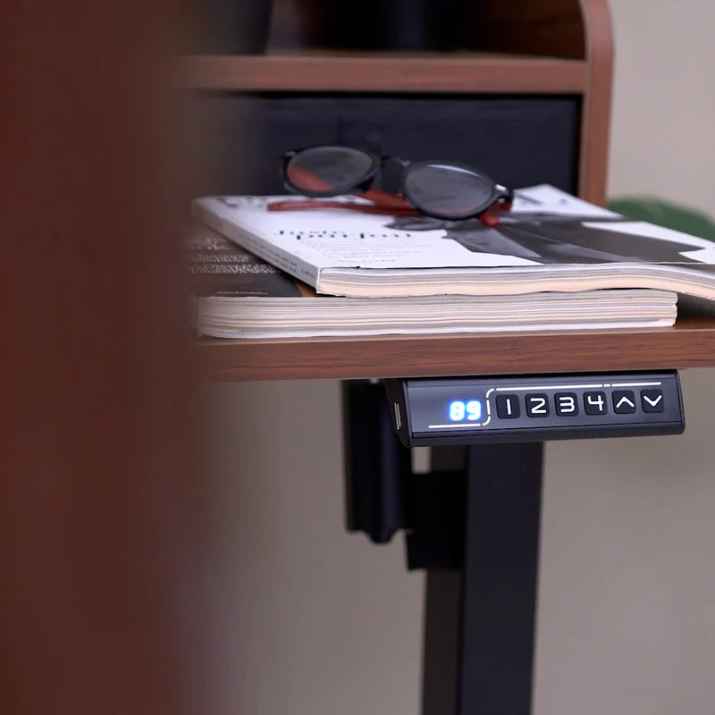 Electric Standing Desk (Walnut, 120cm) | Two Tier, Sit-Stand Desk Electric Standing Desk - Jacob Bek