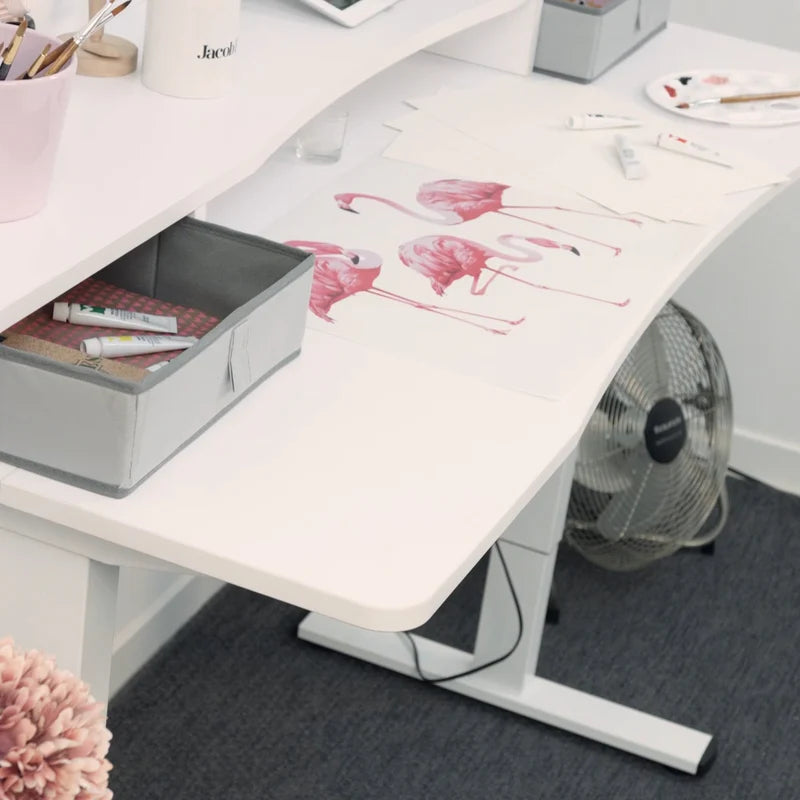 Electric Standing Desk (Walnut, 120cm) | Two Tier, Sit-Stand Desk Electric Standing Desk - Jacob Bek